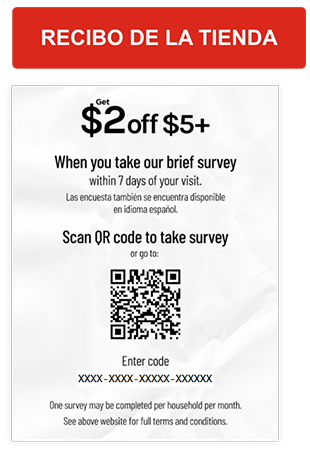 Imagen del recibo que muestra el código de cliente en la parte inferior central del recibo, debajo de un código QR.